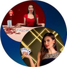 Infinite Blackjack live dealer table with multiple player spots